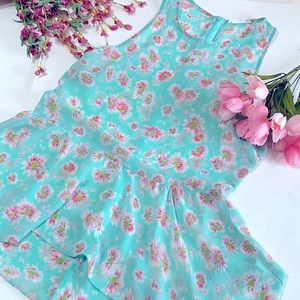 LUSH - Girls high low sheer tank